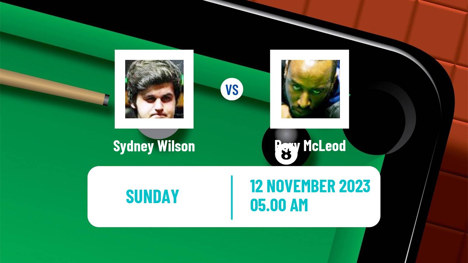 Snooker Q Tour Sydney Wilson - Rory McLeod