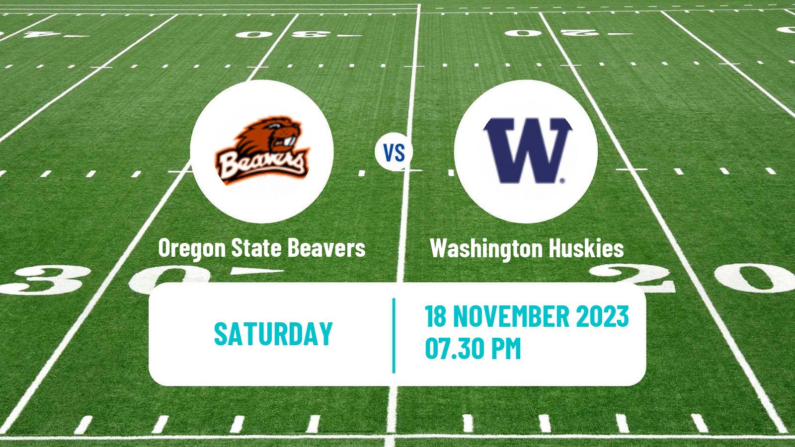 American football NCAA College Football Oregon State Beavers - Washington Huskies
