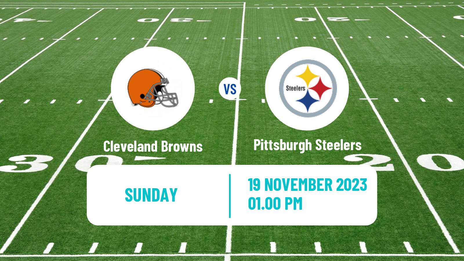 American football NFL Cleveland Browns - Pittsburgh Steelers