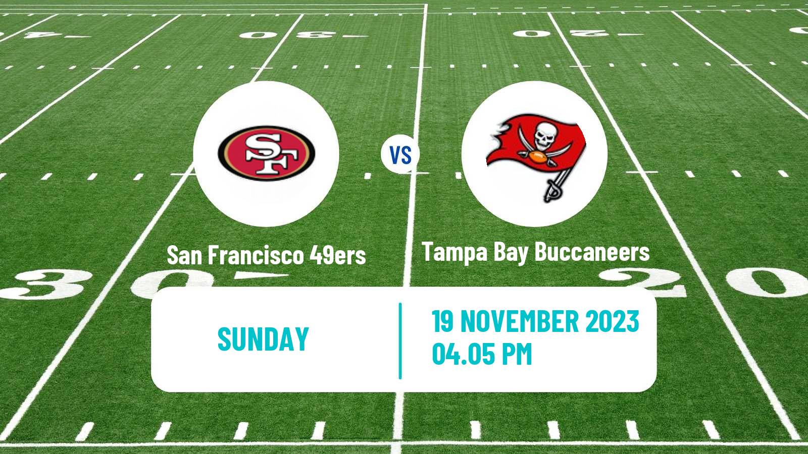 American football NFL San Francisco 49ers - Tampa Bay Buccaneers