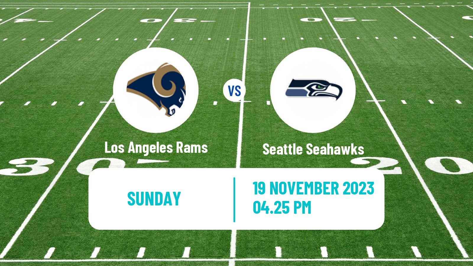 American football NFL Los Angeles Rams - Seattle Seahawks