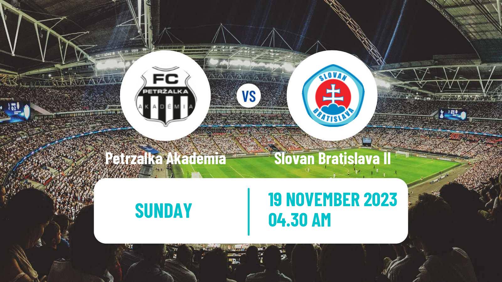 Soccer Slovak 2 Liga Petrzalka Akademia - Slovan Bratislava II