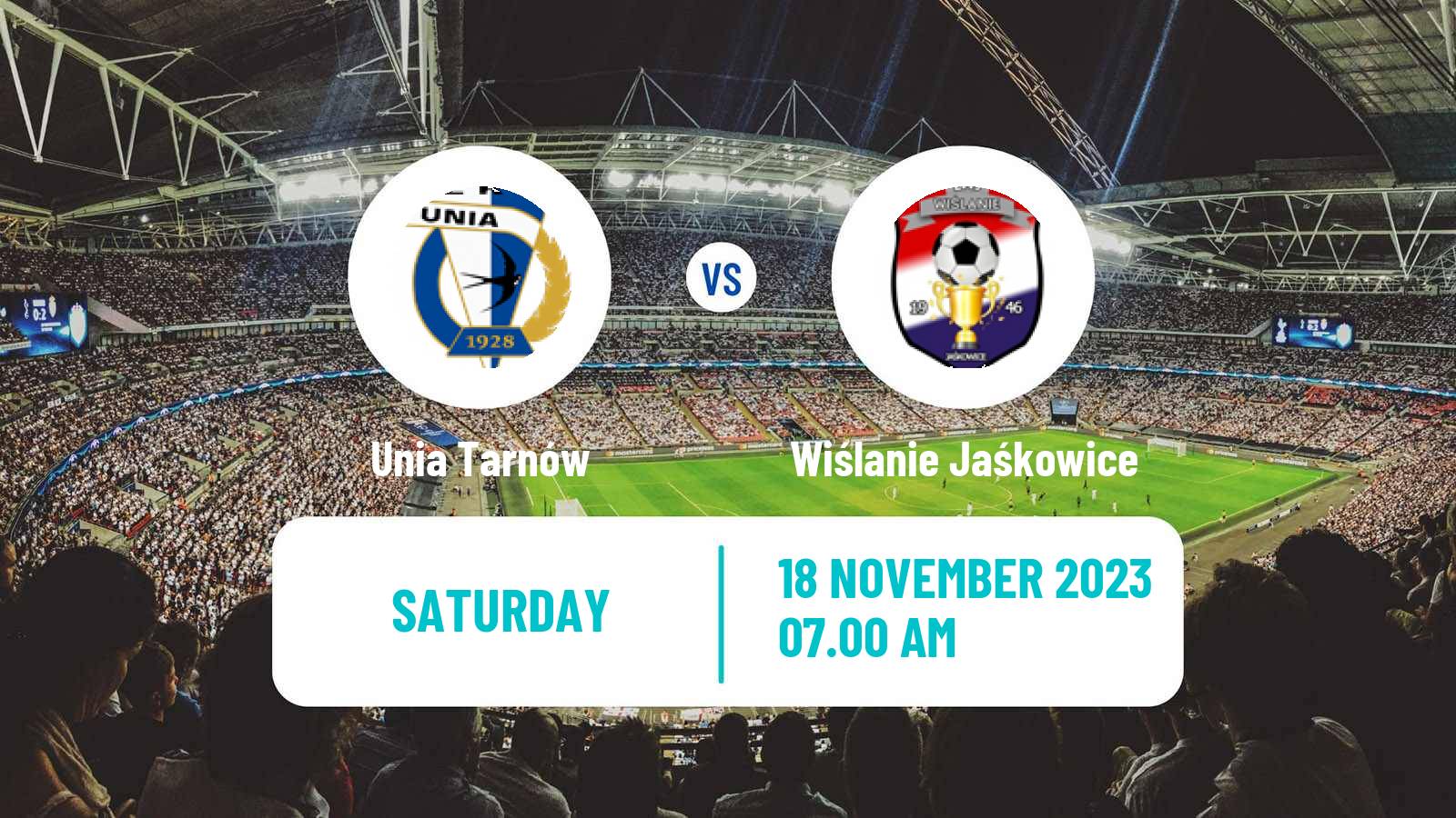 Soccer Polish Division 3 - Group IV Unia Tarnów - Wiślanie Jaśkowice