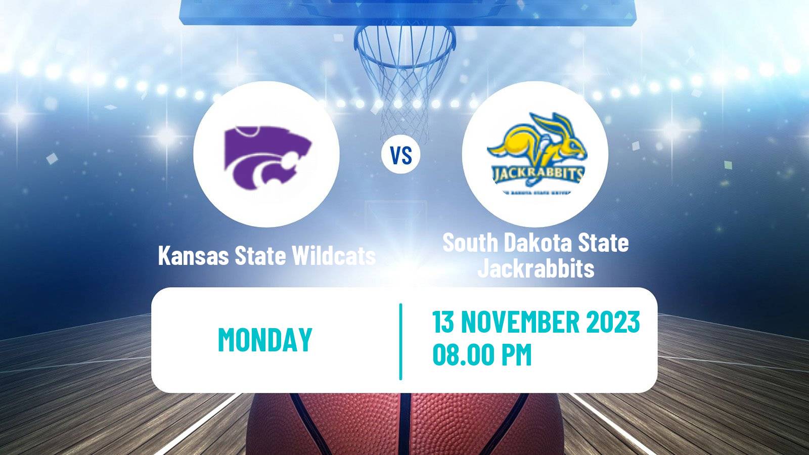 Basketball NCAA College Basketball Kansas State Wildcats - South Dakota State Jackrabbits