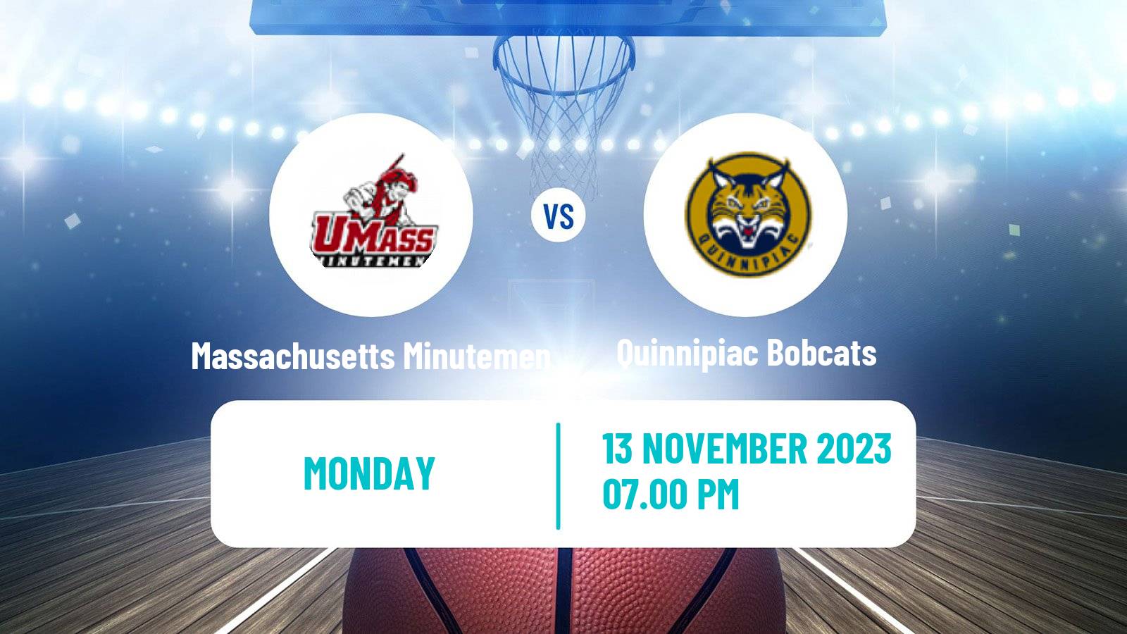 Basketball NCAA College Basketball Massachusetts Minutemen - Quinnipiac Bobcats