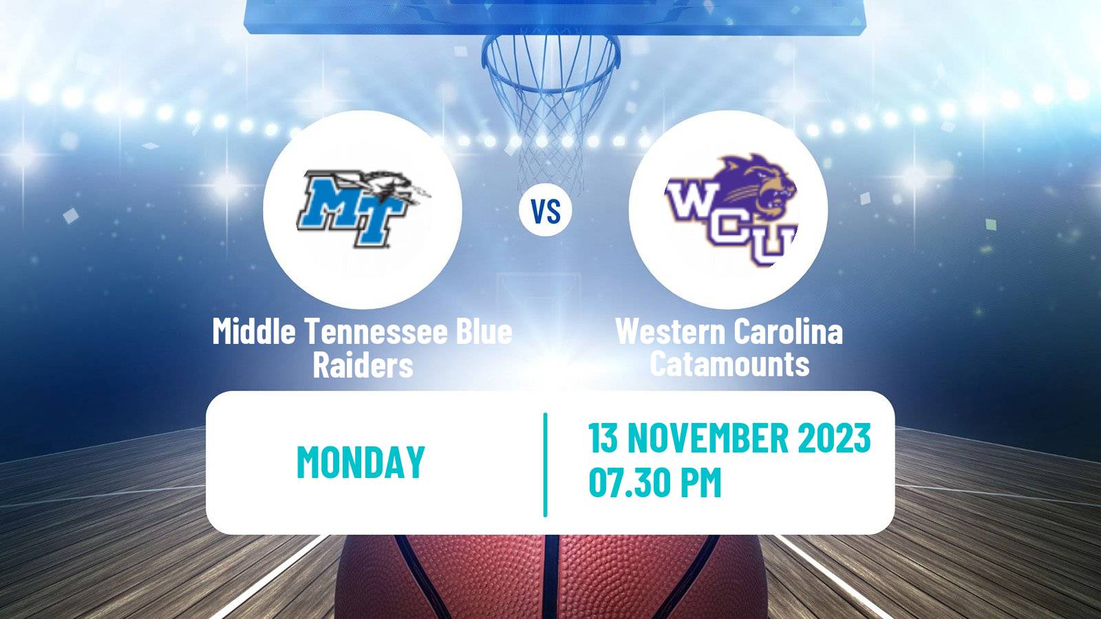 Basketball NCAA College Basketball Middle Tennessee Blue Raiders - Western Carolina Catamounts