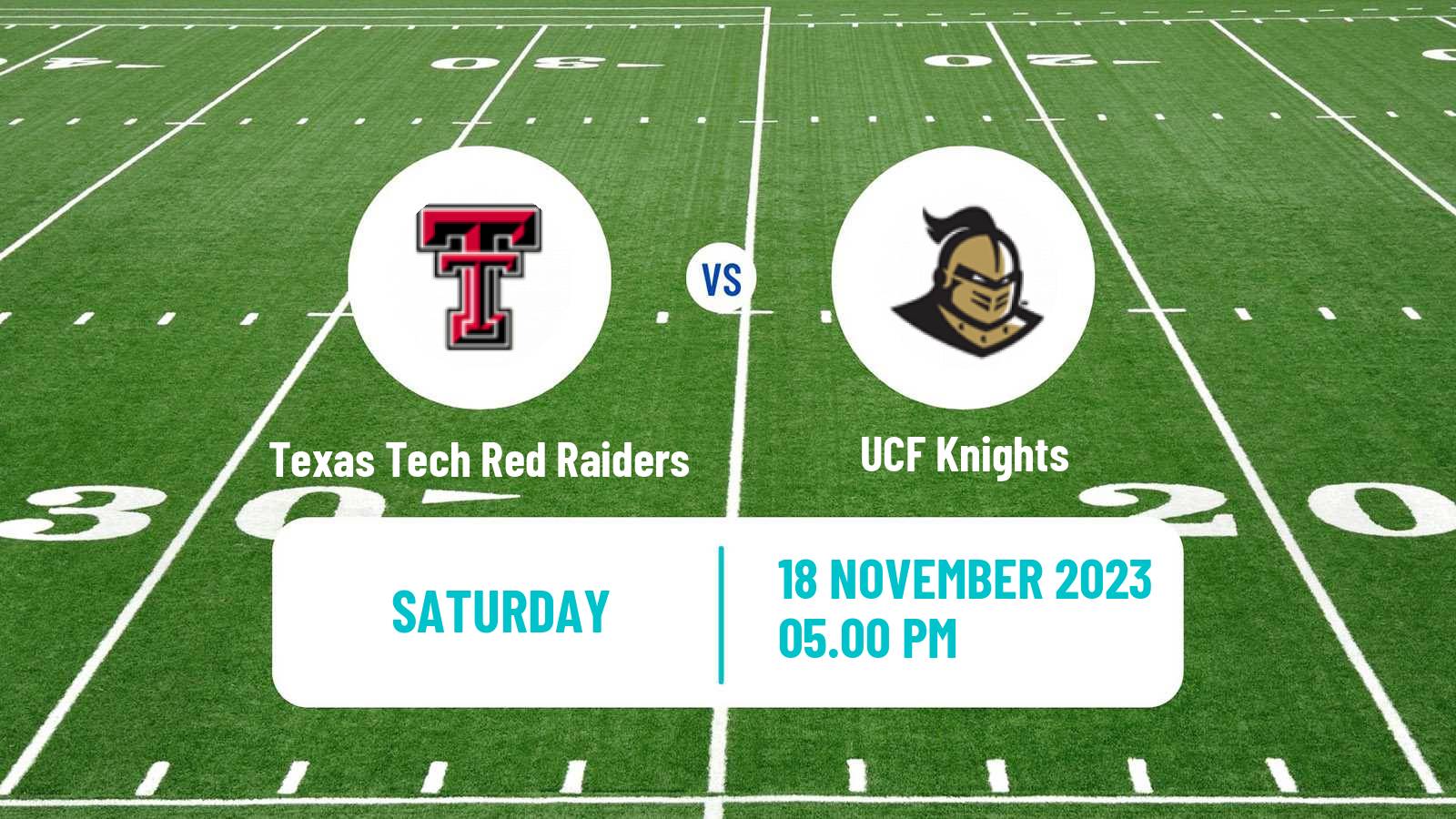 American football NCAA College Football Texas Tech Red Raiders - UCF Knights