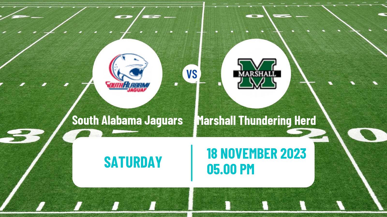 American football NCAA College Football South Alabama Jaguars - Marshall Thundering Herd