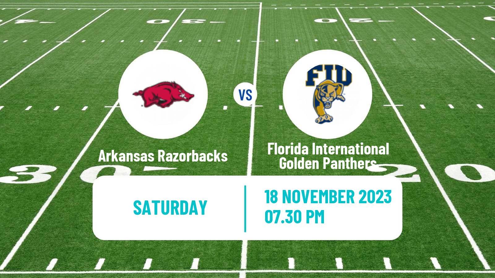 American football NCAA College Football Arkansas Razorbacks - Florida International Golden Panthers