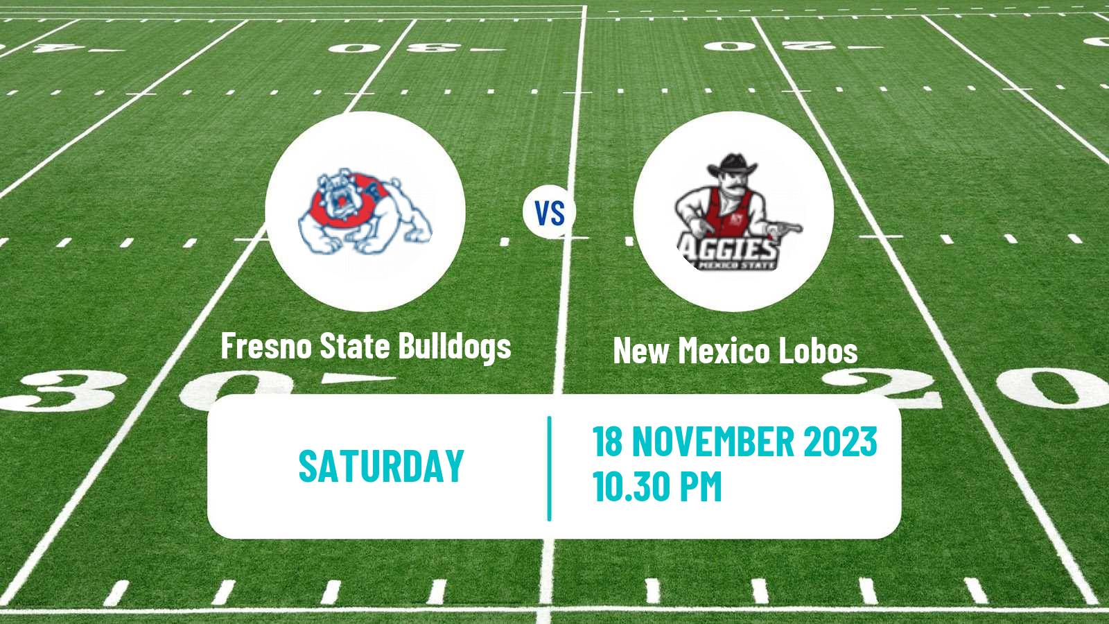 American football NCAA College Football Fresno State Bulldogs - New Mexico Lobos