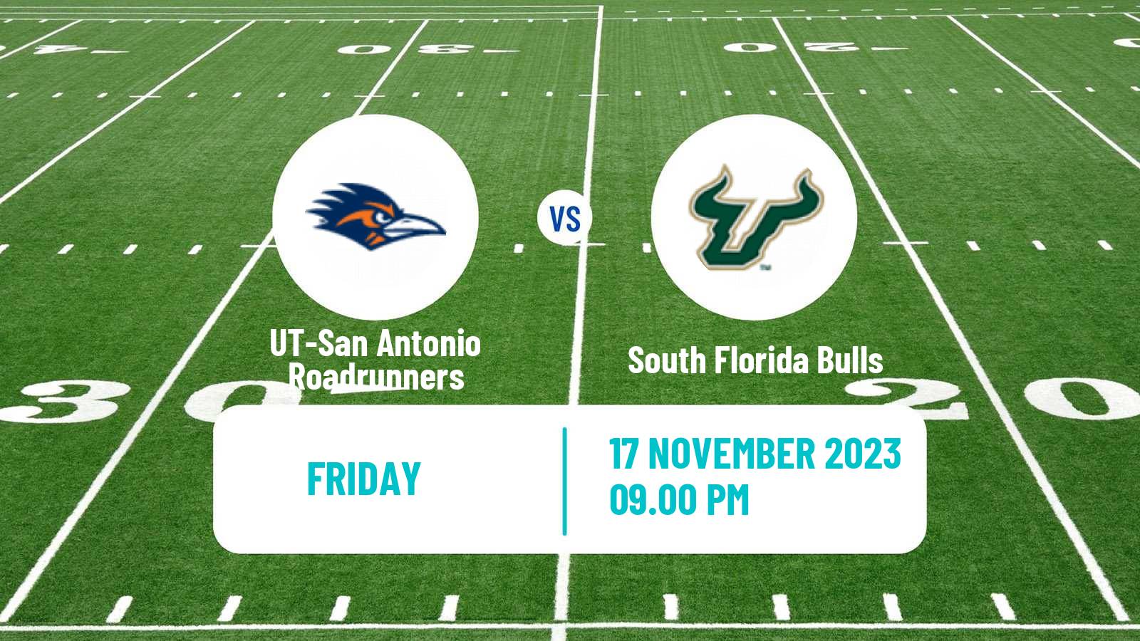 American football NCAA College Football UT-San Antonio Roadrunners - South Florida Bulls