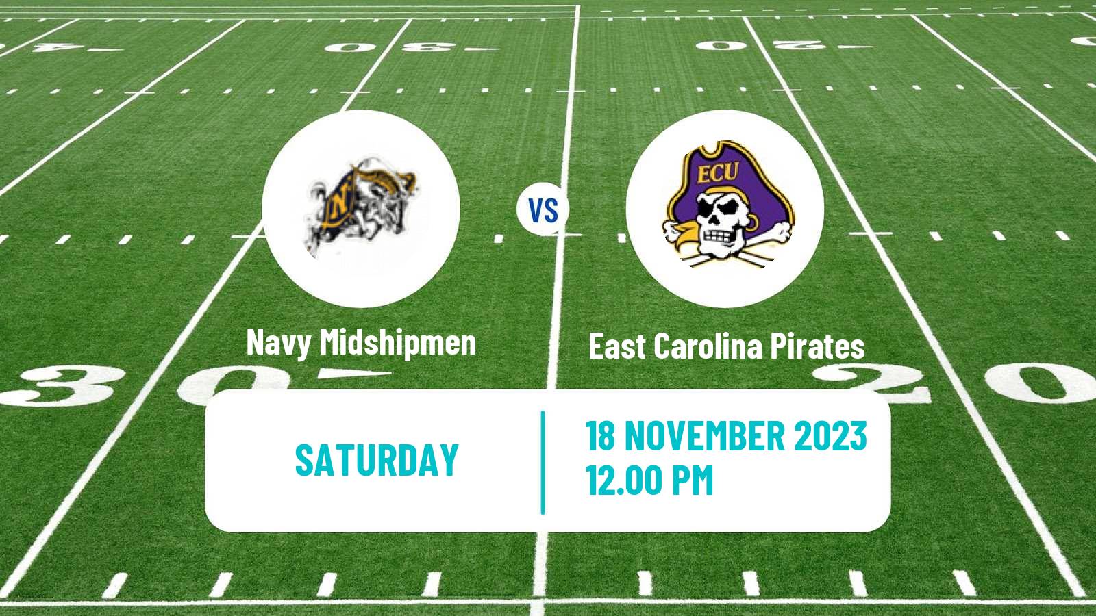 American football NCAA College Football Navy Midshipmen - East Carolina Pirates