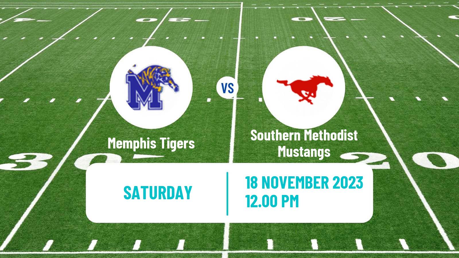 American football NCAA College Football Memphis Tigers - Southern Methodist Mustangs