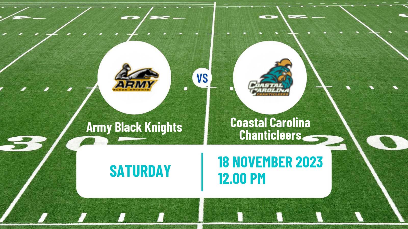 American football NCAA College Football Army Black Knights - Coastal Carolina Chanticleers