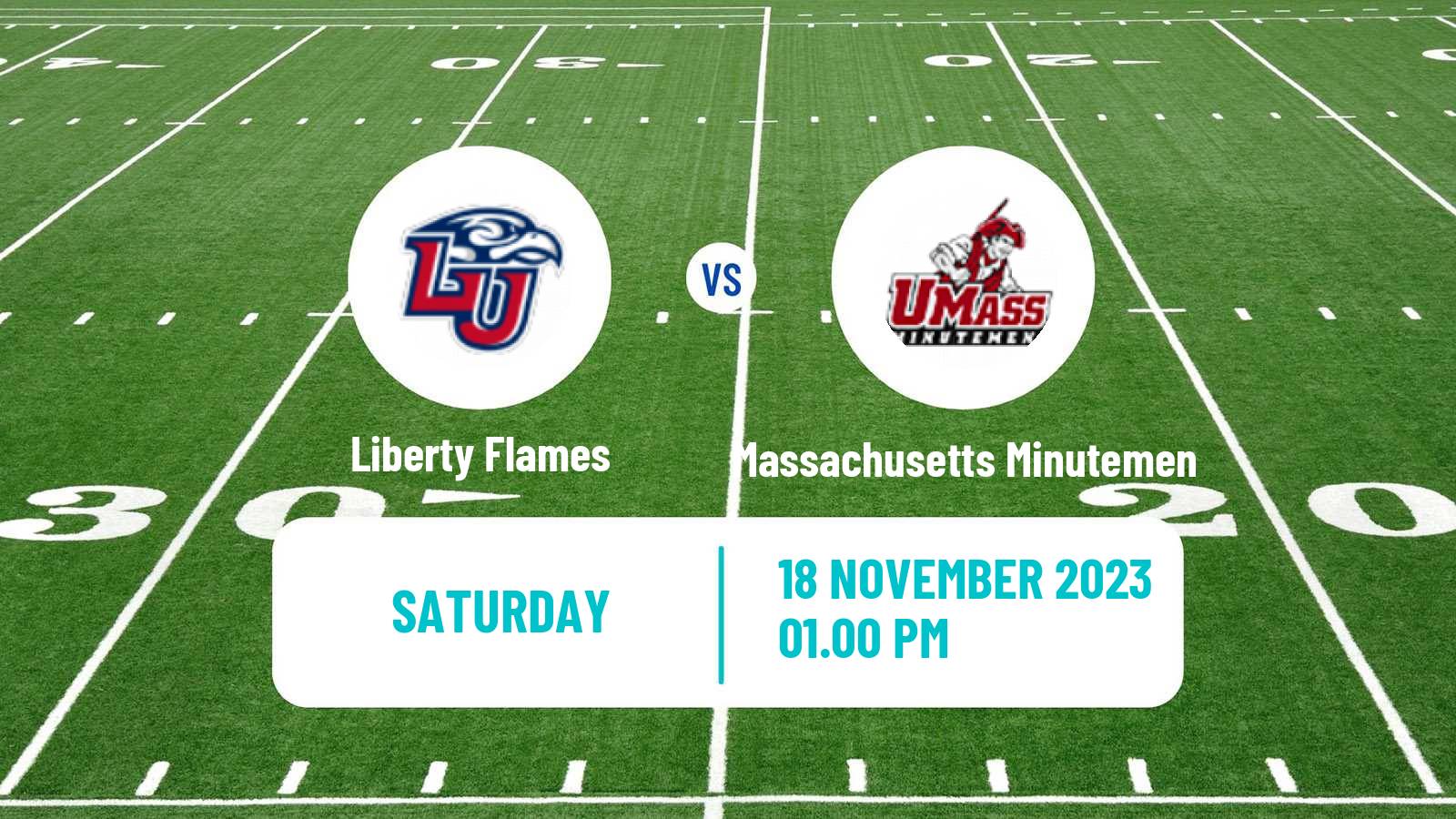 American football NCAA College Football Liberty Flames - Massachusetts Minutemen