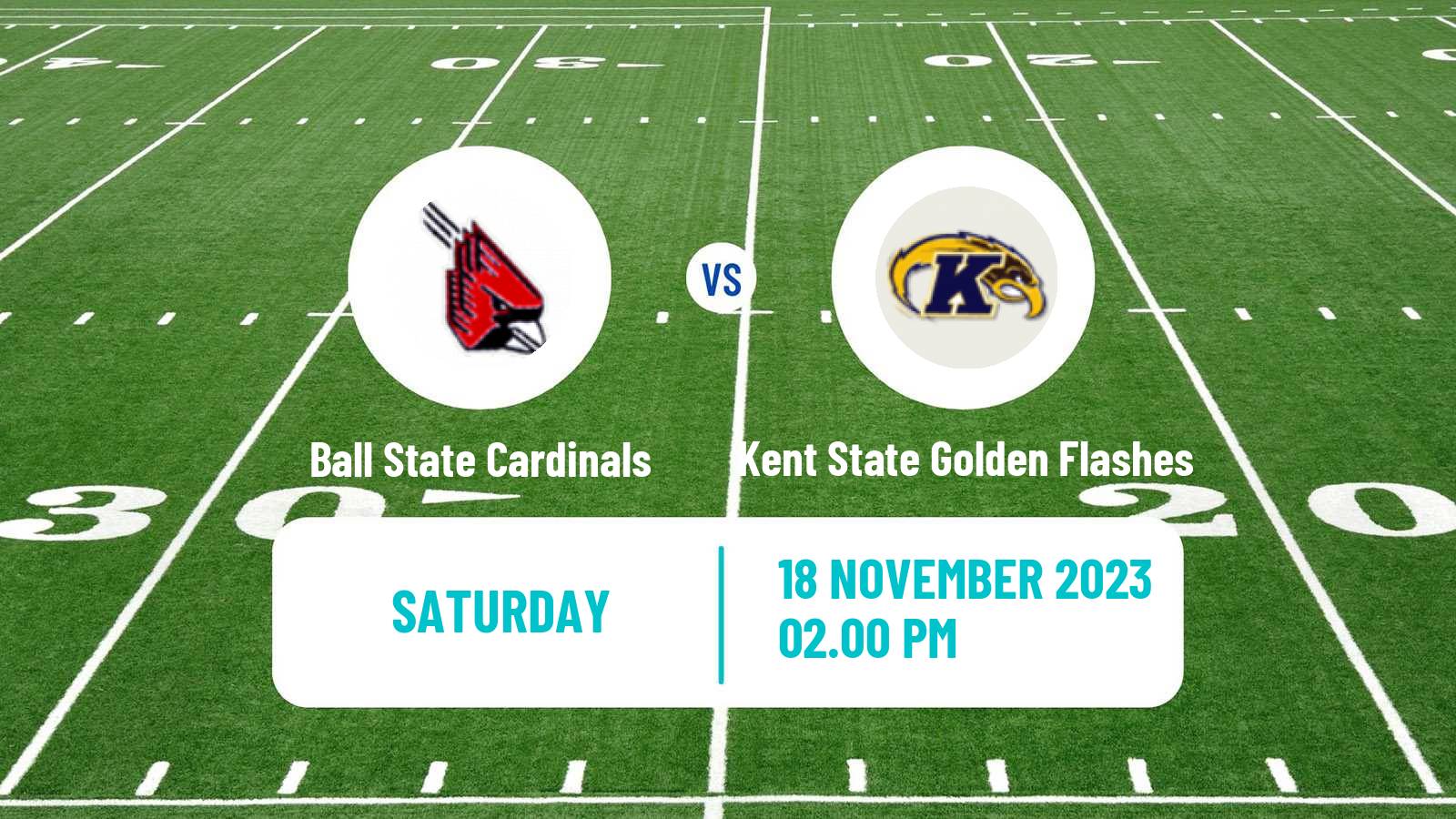 American football NCAA College Football Ball State Cardinals - Kent State Golden Flashes
