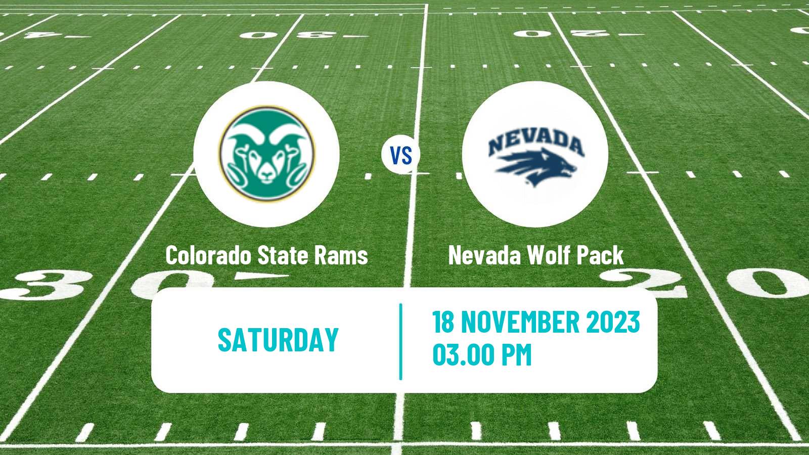 American football NCAA College Football Colorado State Rams - Nevada Wolf Pack