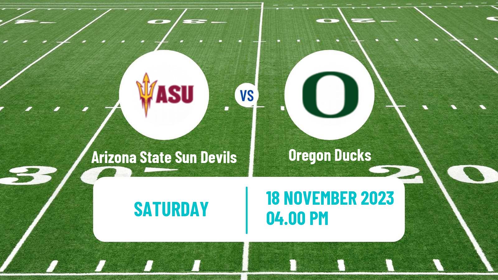 American football NCAA College Football Arizona State Sun Devils - Oregon Ducks