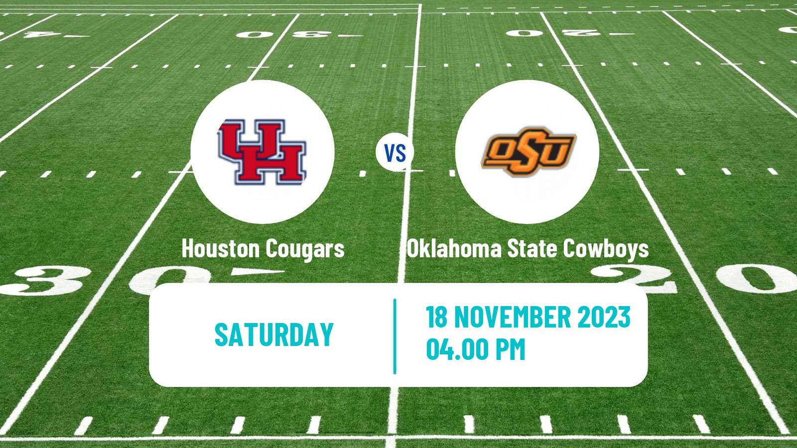 American football NCAA College Football Houston Cougars - Oklahoma State Cowboys