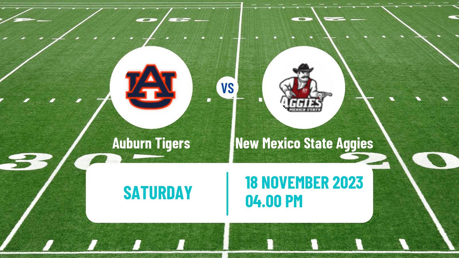 American football NCAA College Football Auburn Tigers - New Mexico State Aggies