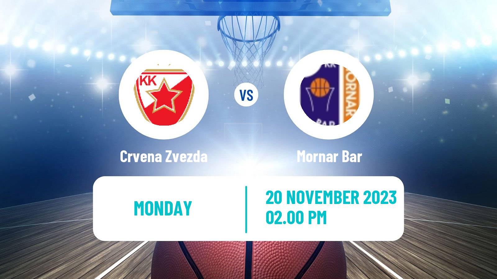Basketball Adriatic League Crvena Zvezda - Mornar Bar