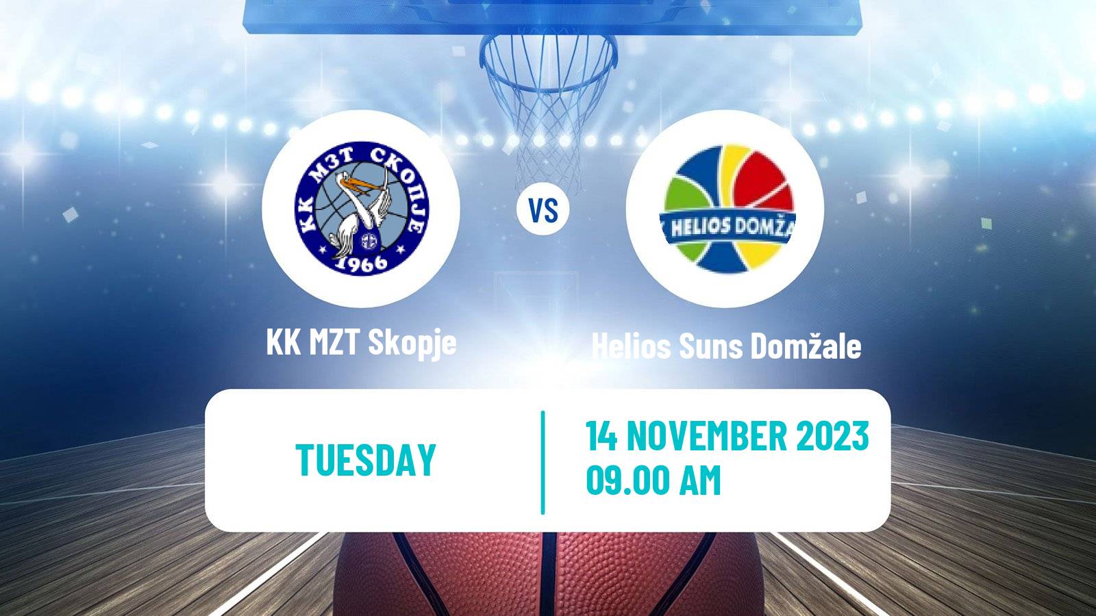 Basketball Adriatic League 2 KK MZT Skopje - Helios Suns Domžale