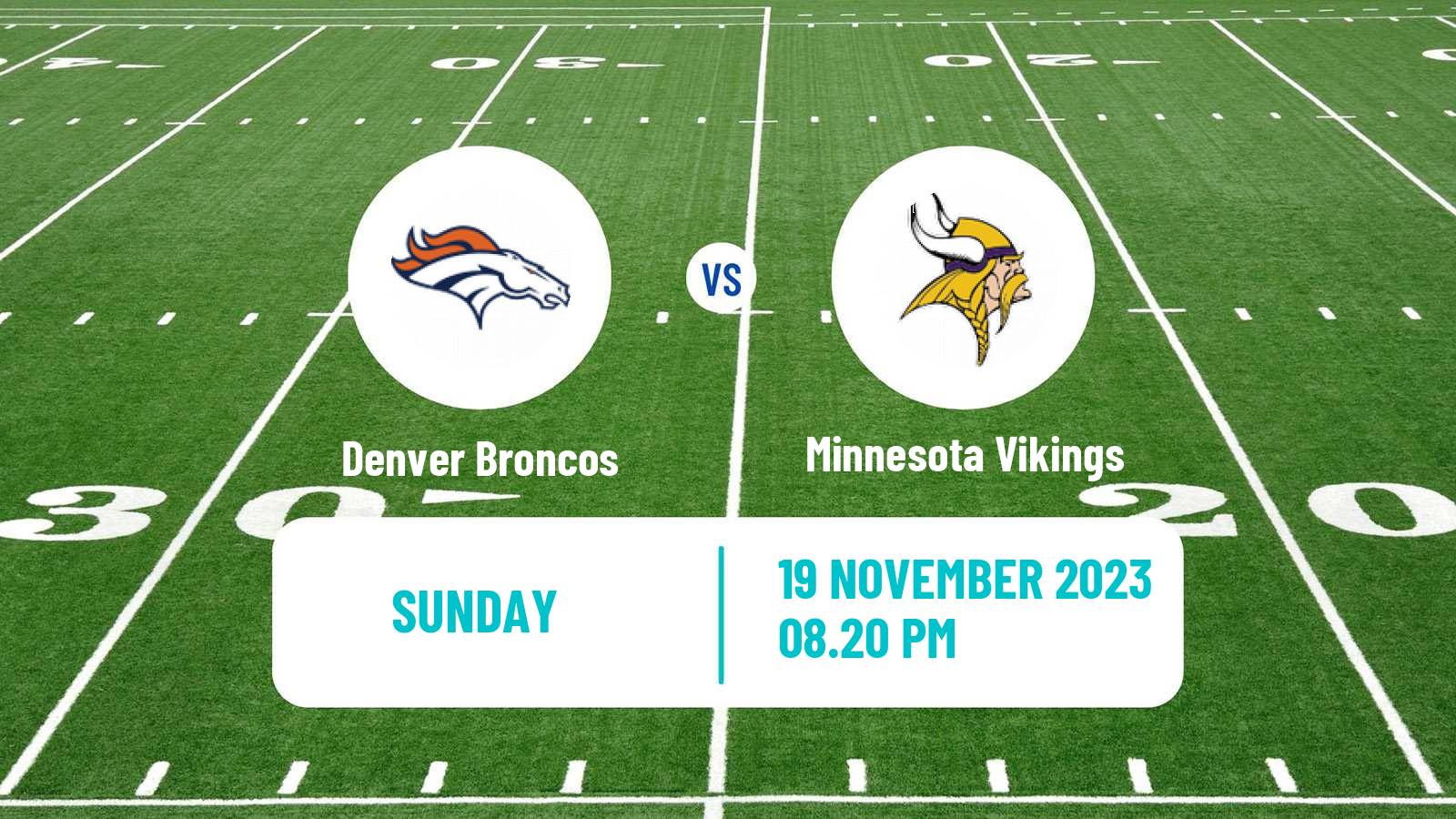 American football NFL Denver Broncos - Minnesota Vikings