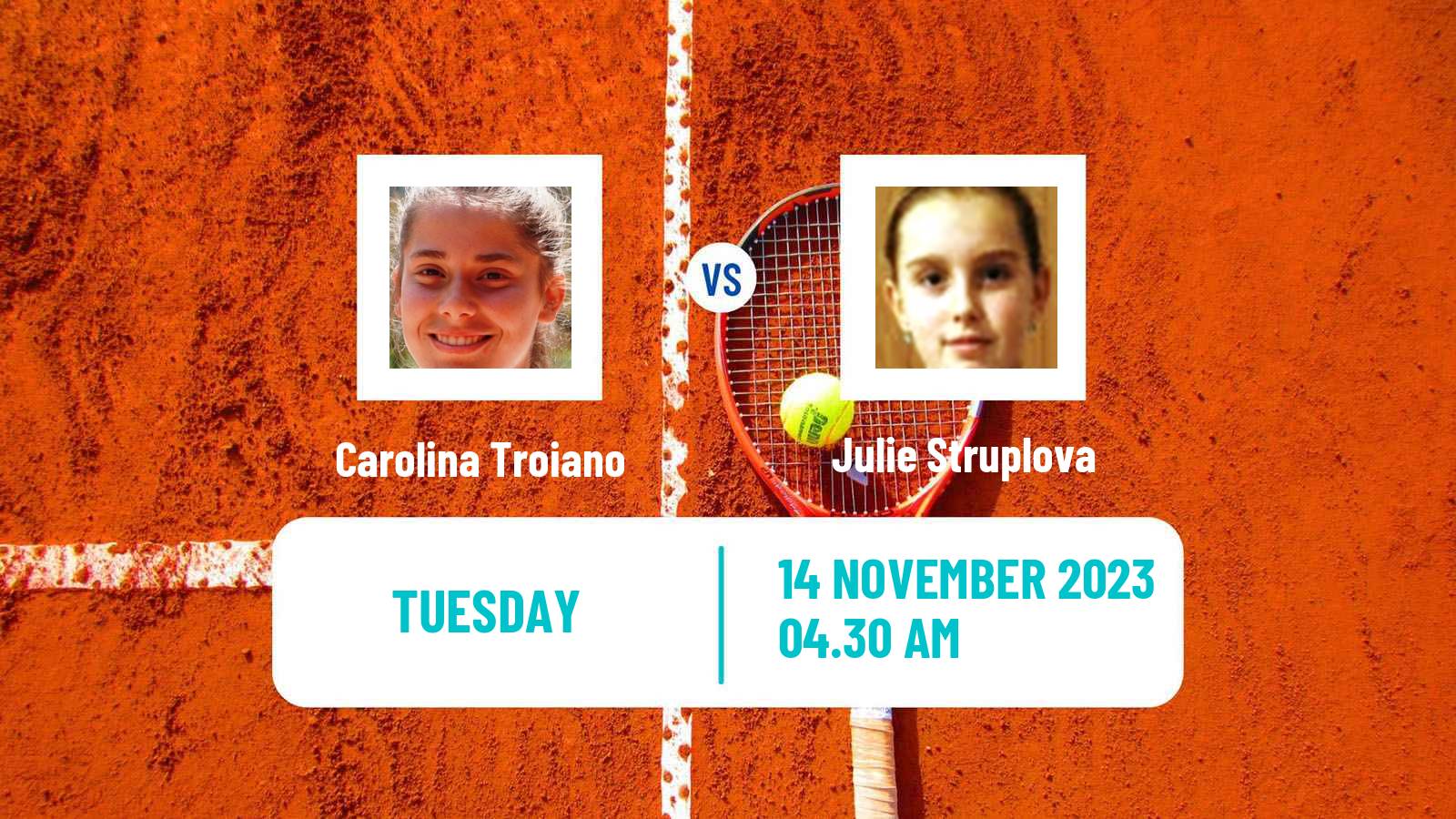 Tennis ITF W25 Solarino 3 Women Carolina Troiano - Julie Struplova