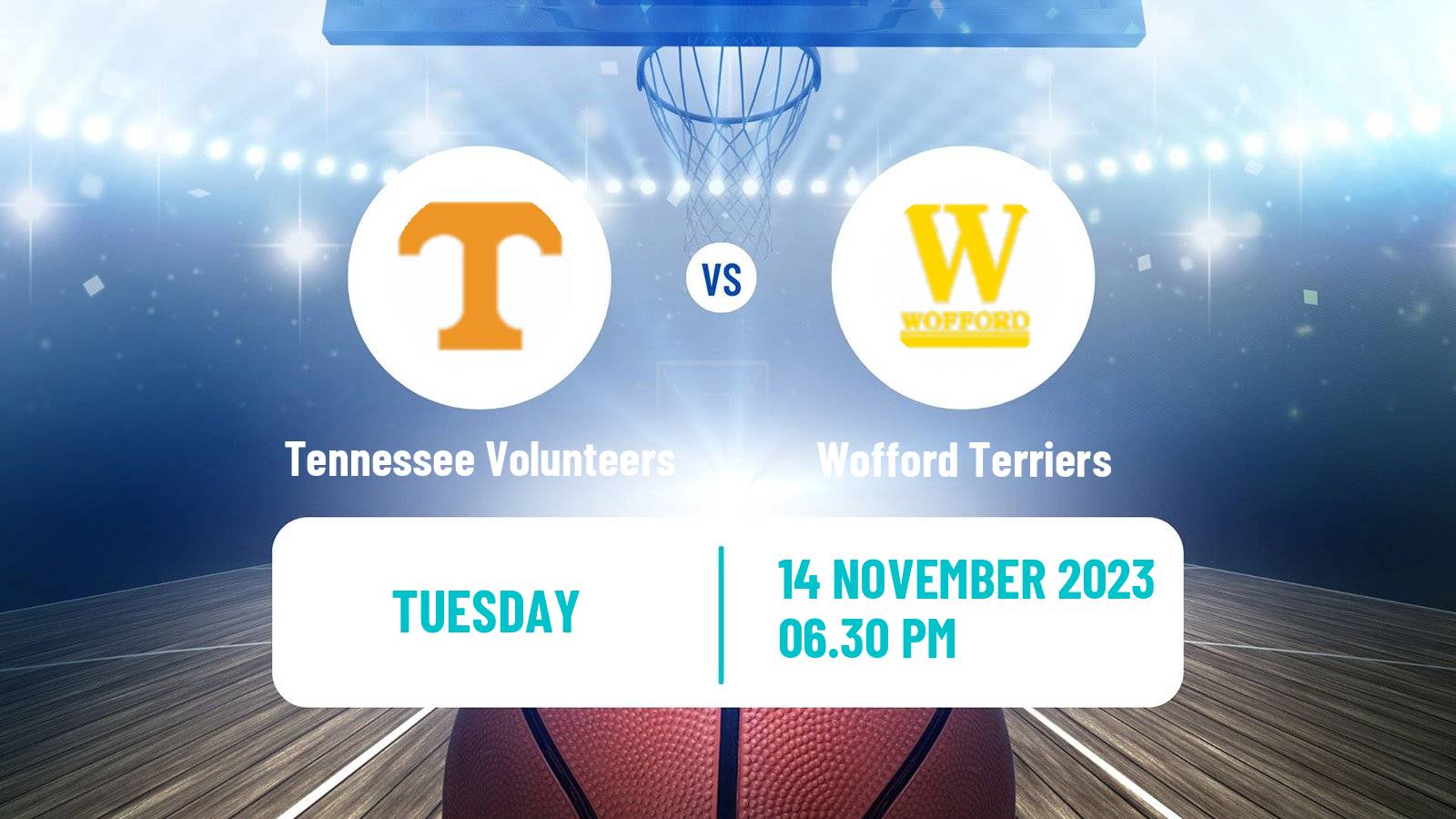 Basketball NCAA College Basketball Tennessee Volunteers - Wofford Terriers