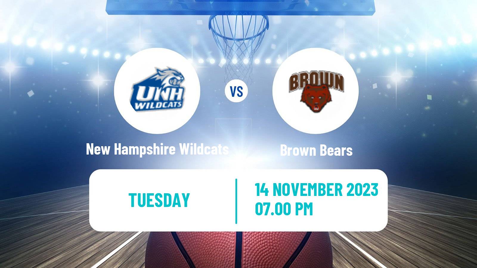 Basketball NCAA College Basketball New Hampshire Wildcats - Brown Bears
