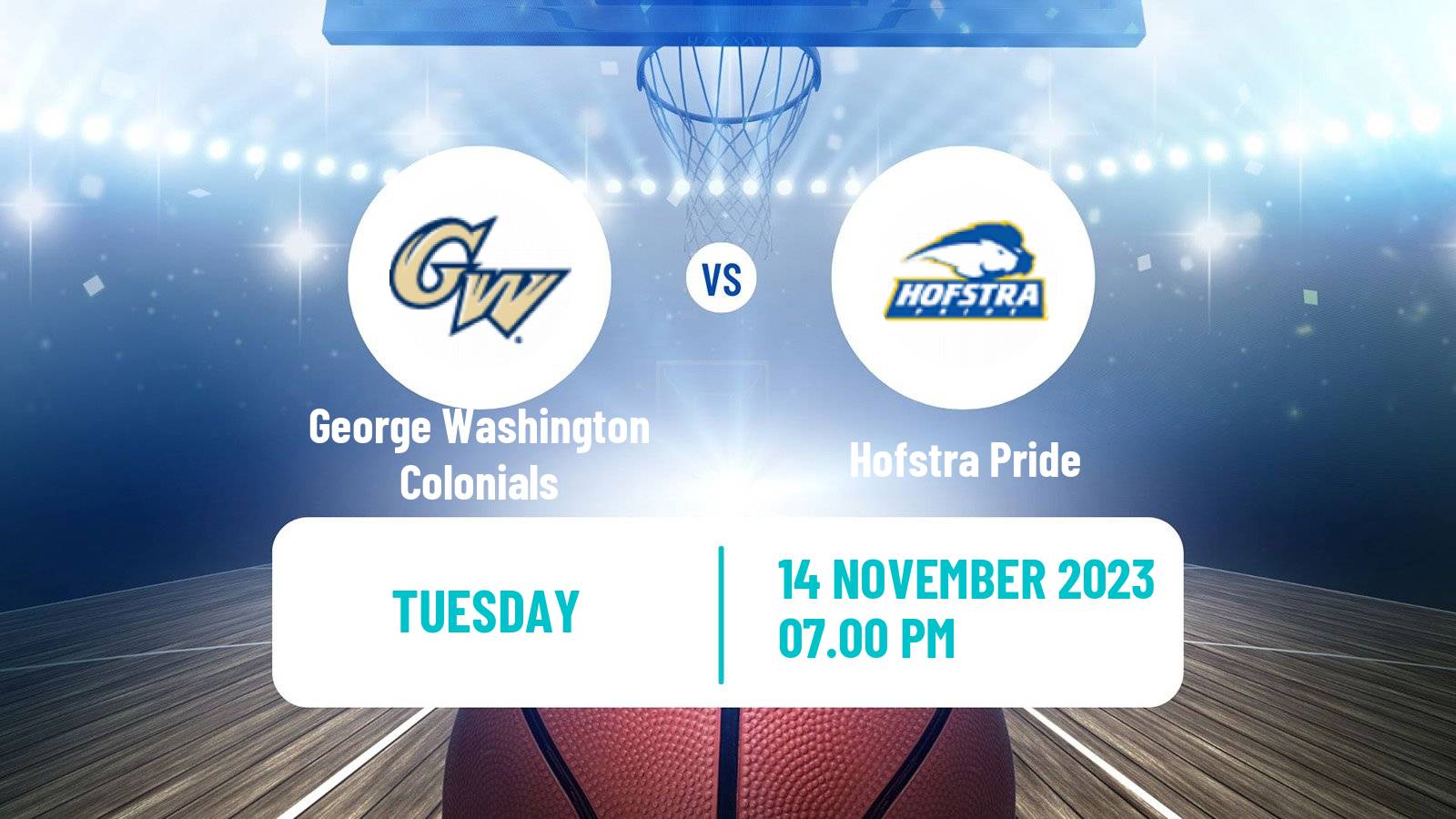 Basketball NCAA College Basketball George Washington Colonials - Hofstra Pride