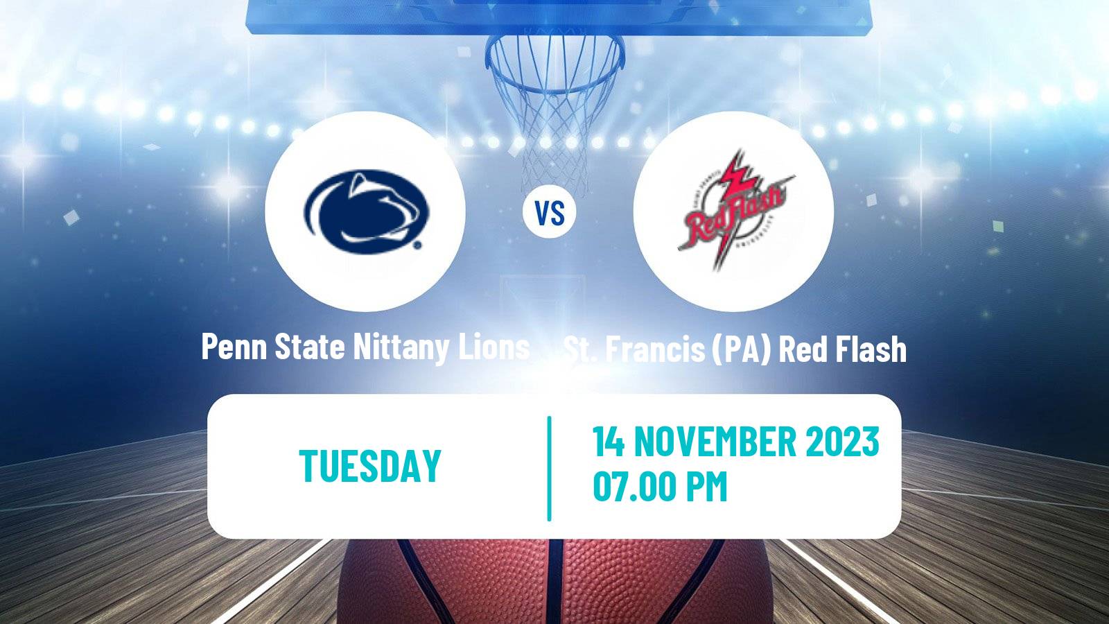 Basketball NCAA College Basketball Penn State Nittany Lions - St. Francis (PA) Red Flash