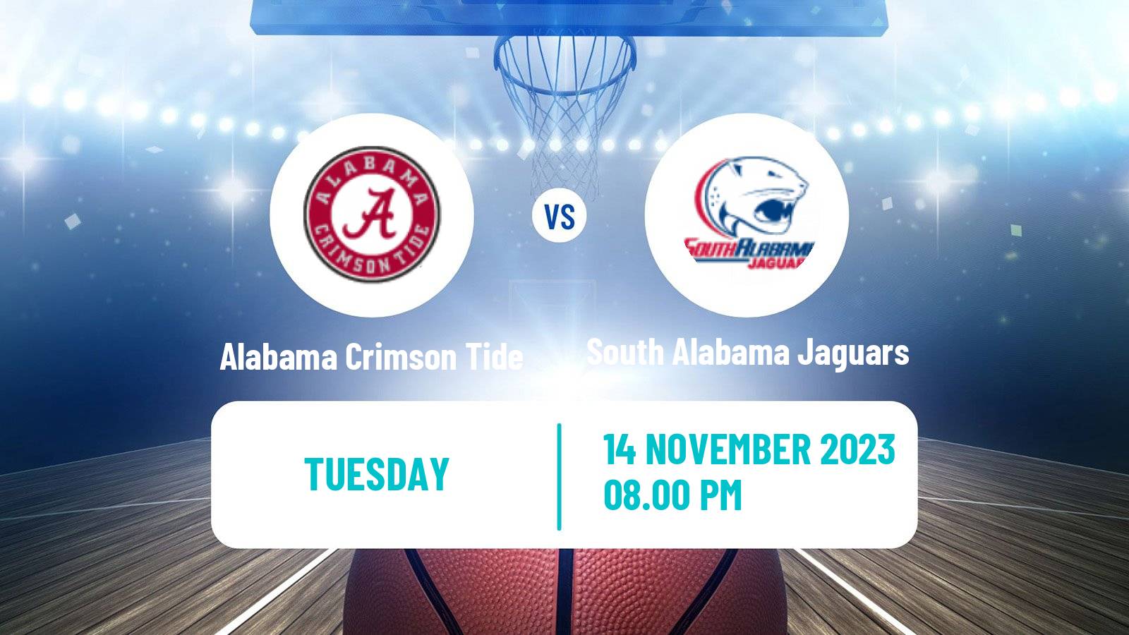 Basketball NCAA College Basketball Alabama Crimson Tide - South Alabama Jaguars