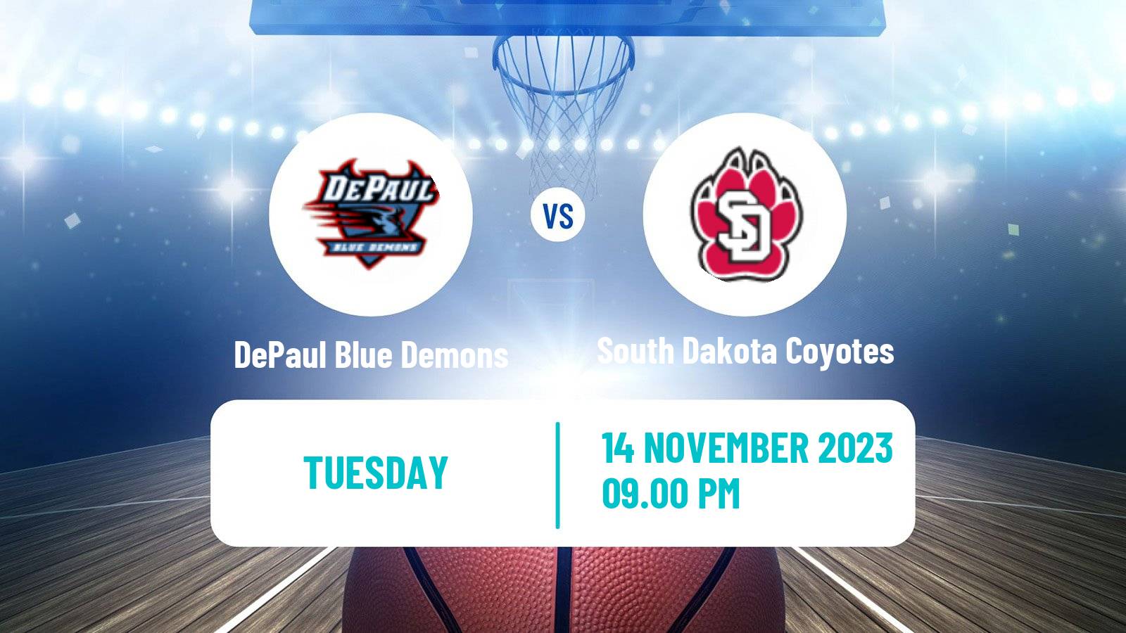 Basketball NCAA College Basketball DePaul Blue Demons - South Dakota Coyotes