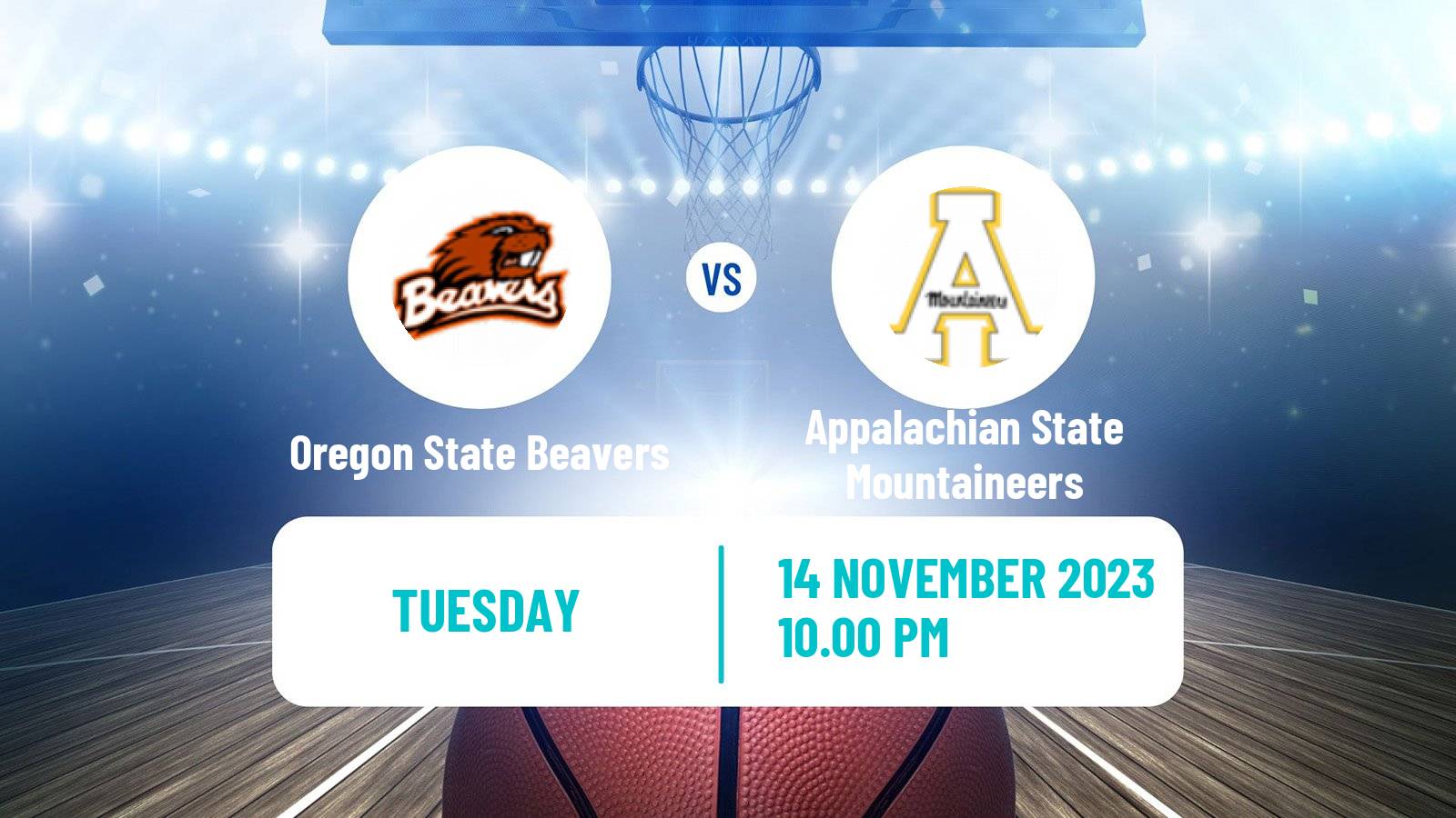 Basketball NCAA College Basketball Oregon State Beavers - Appalachian State Mountaineers