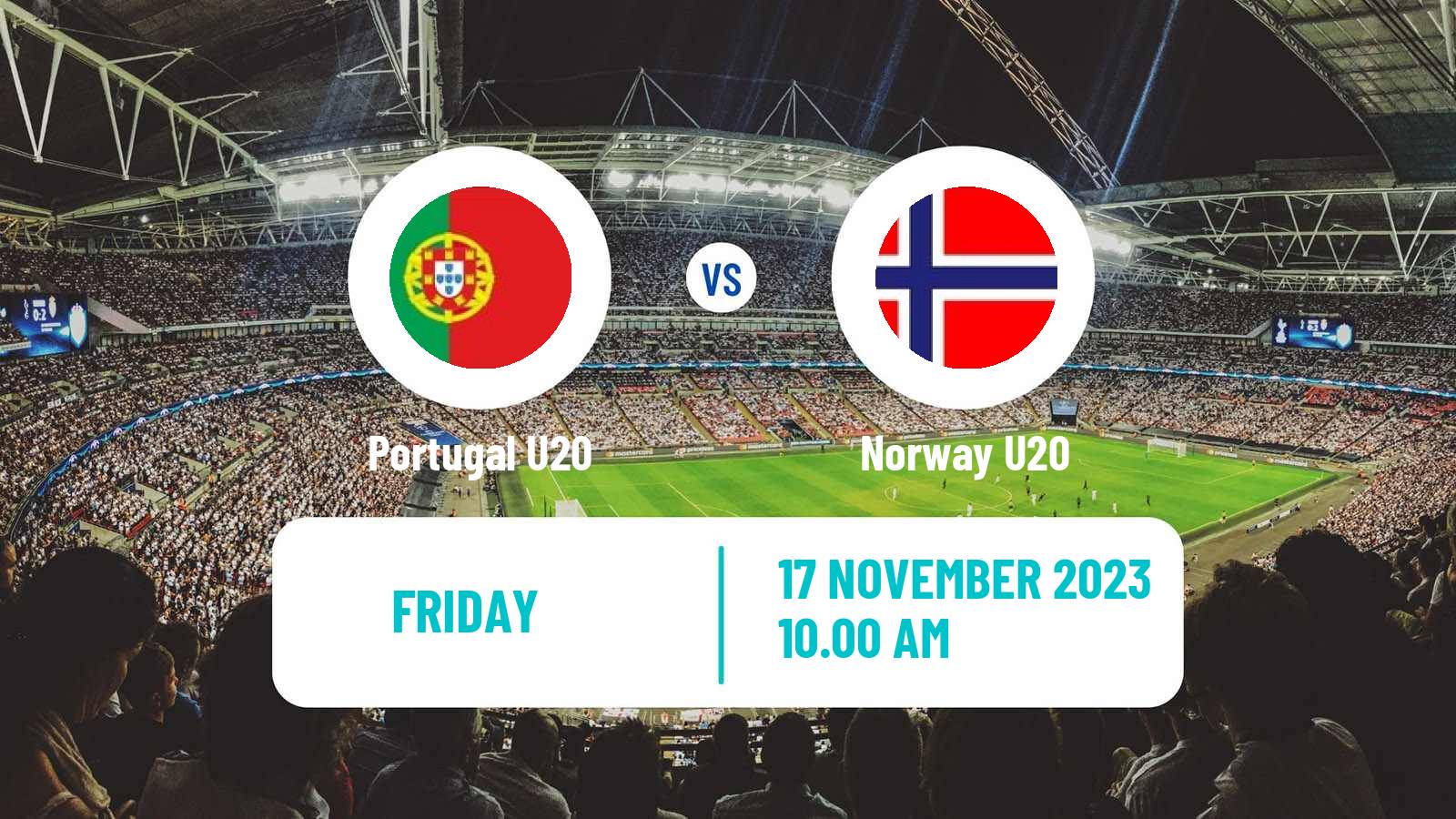 Soccer Elite League U20 Portugal U20 - Norway U20