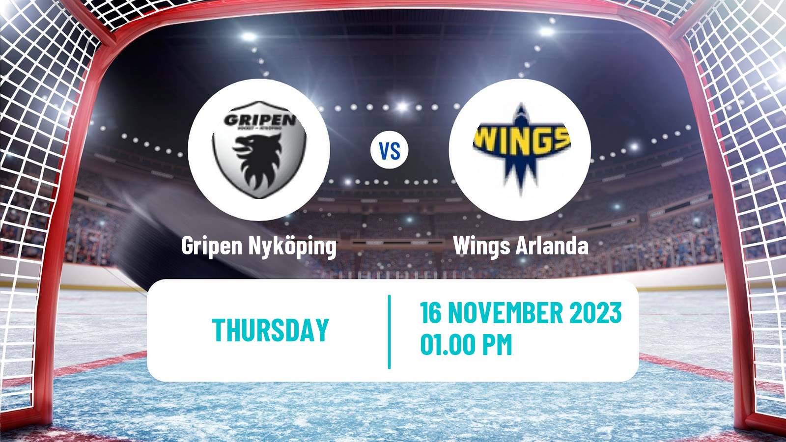 Hockey Swedish HockeyEttan Ostra Gripen Nyköping - Wings Arlanda