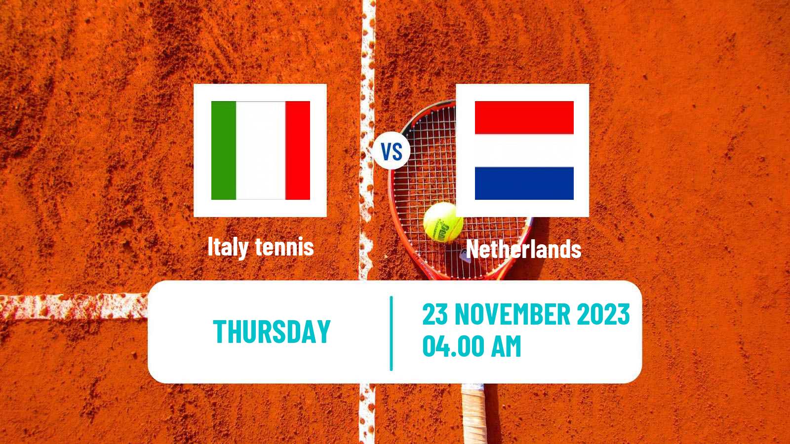 Tennis Davis Cup - World Group Teams Italy - Netherlands
