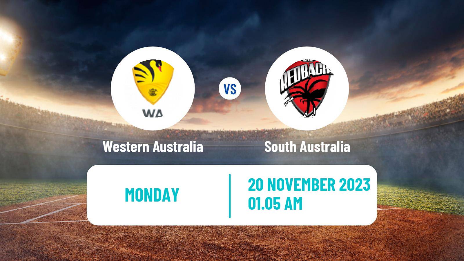 Cricket Australian One-Day Cup Western Australia - South Australia