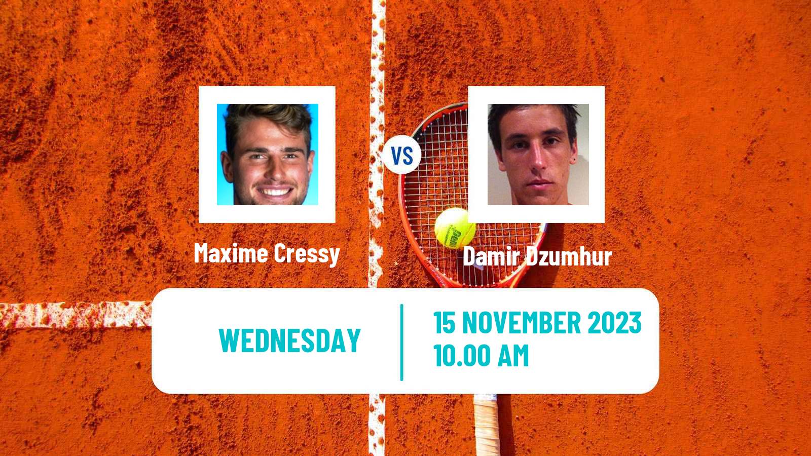 Tennis Danderyd Challenger Men 2023 Maxime Cressy - Damir Dzumhur