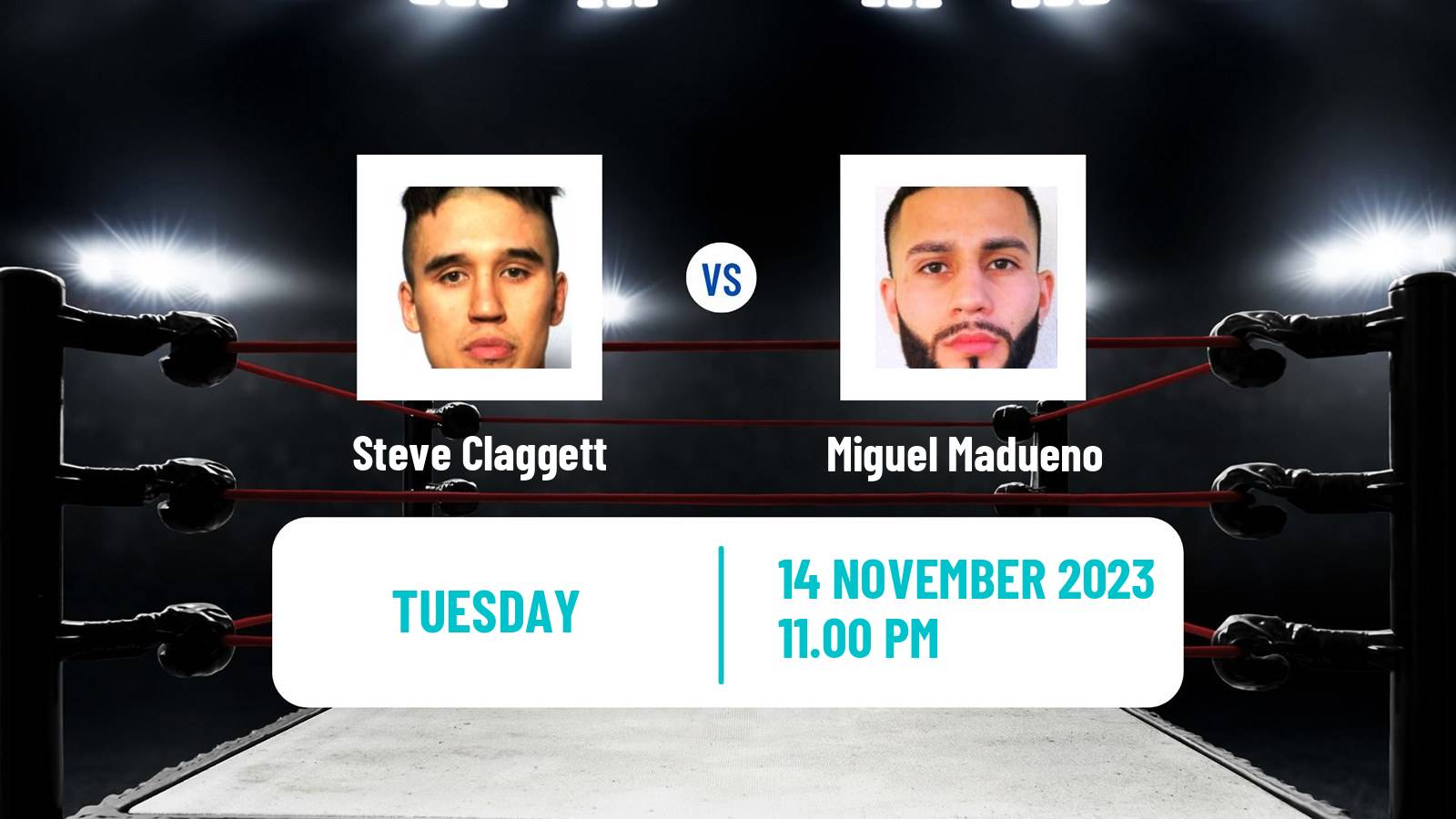 Boxing Super Lightweight Nabf Title Men Steve Claggett - Miguel Madueno