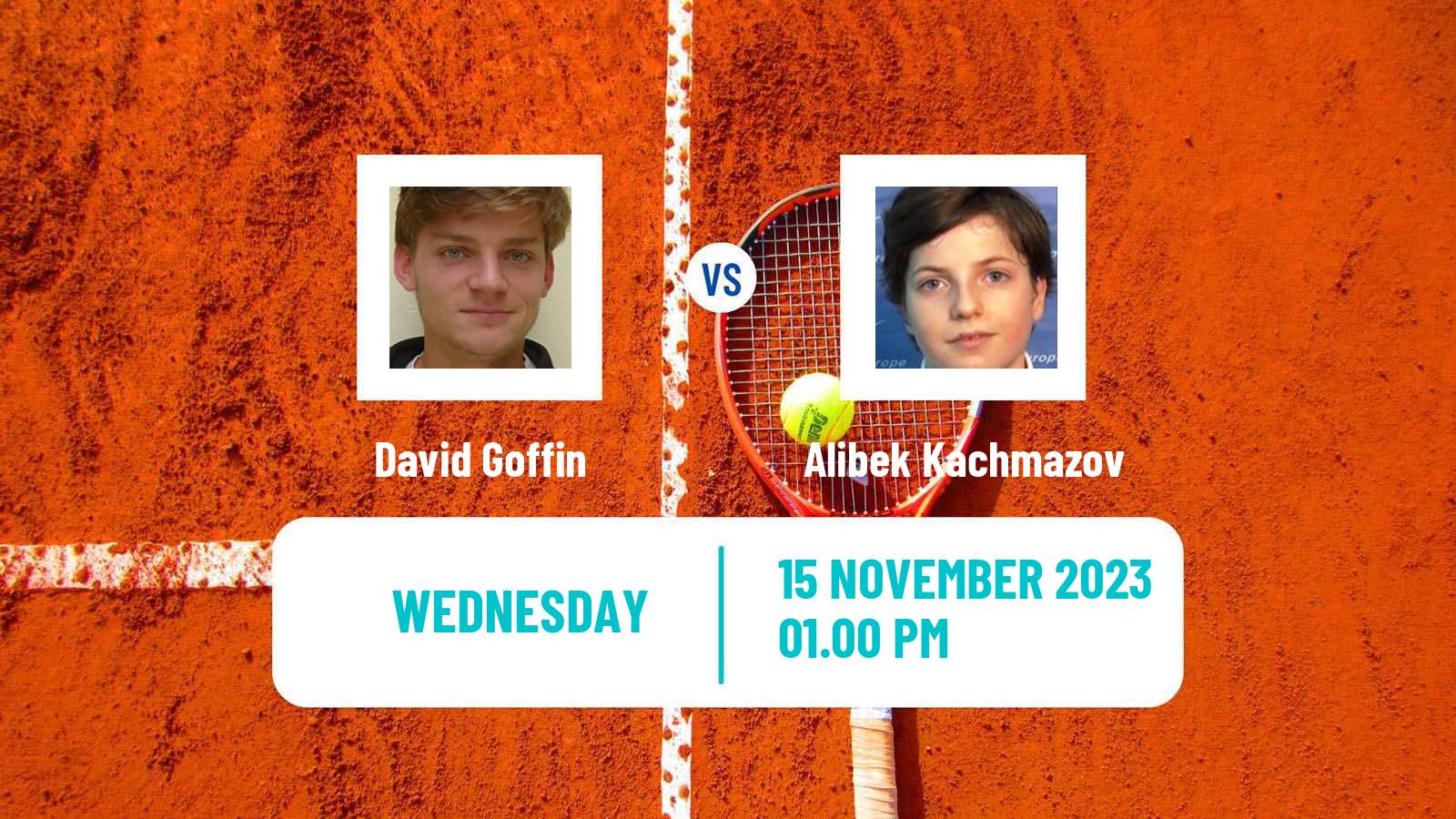 Tennis Danderyd Challenger Men 2023 David Goffin - Alibek Kachmazov