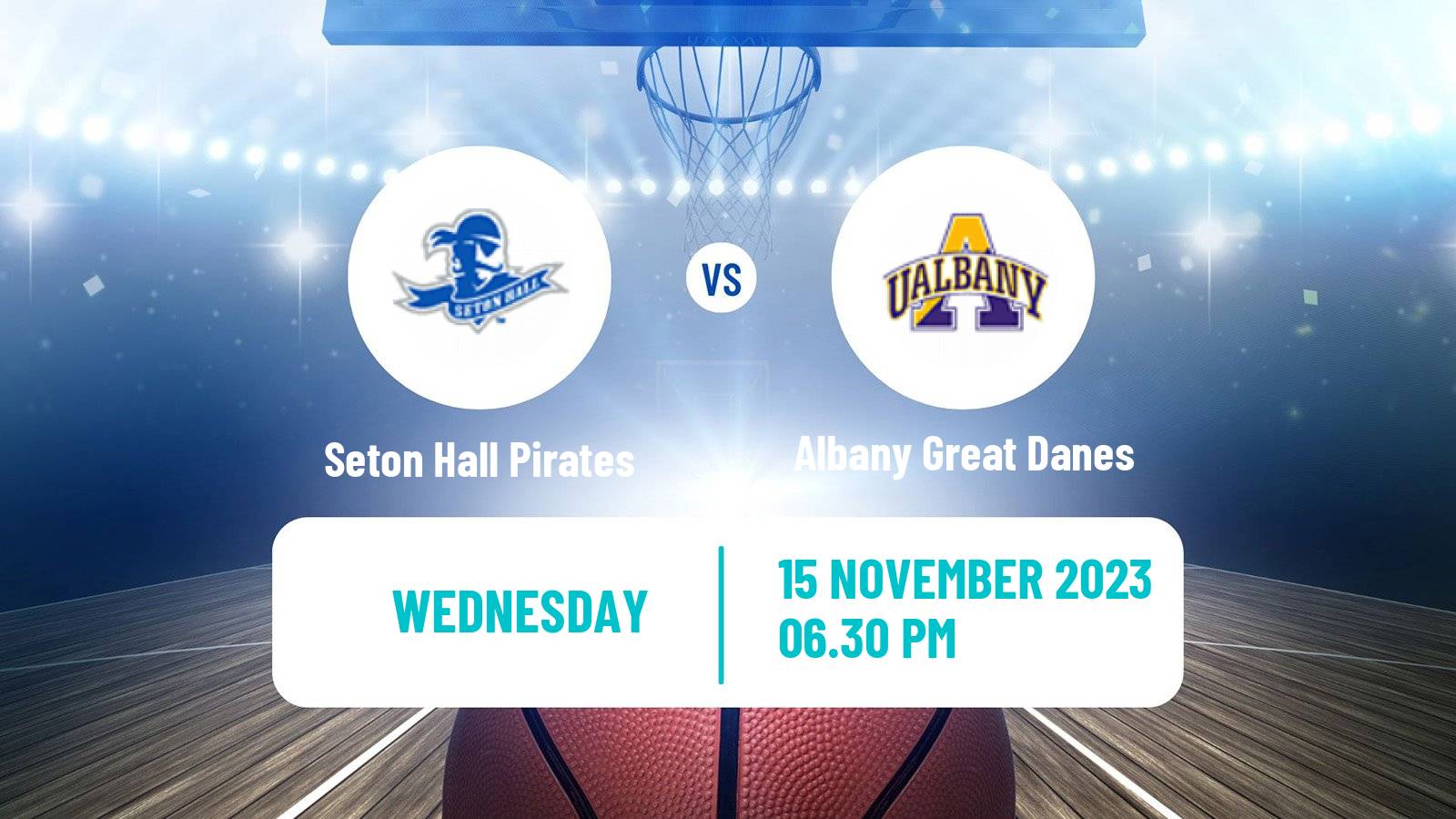 Basketball NCAA College Basketball Seton Hall Pirates - Albany Great Danes