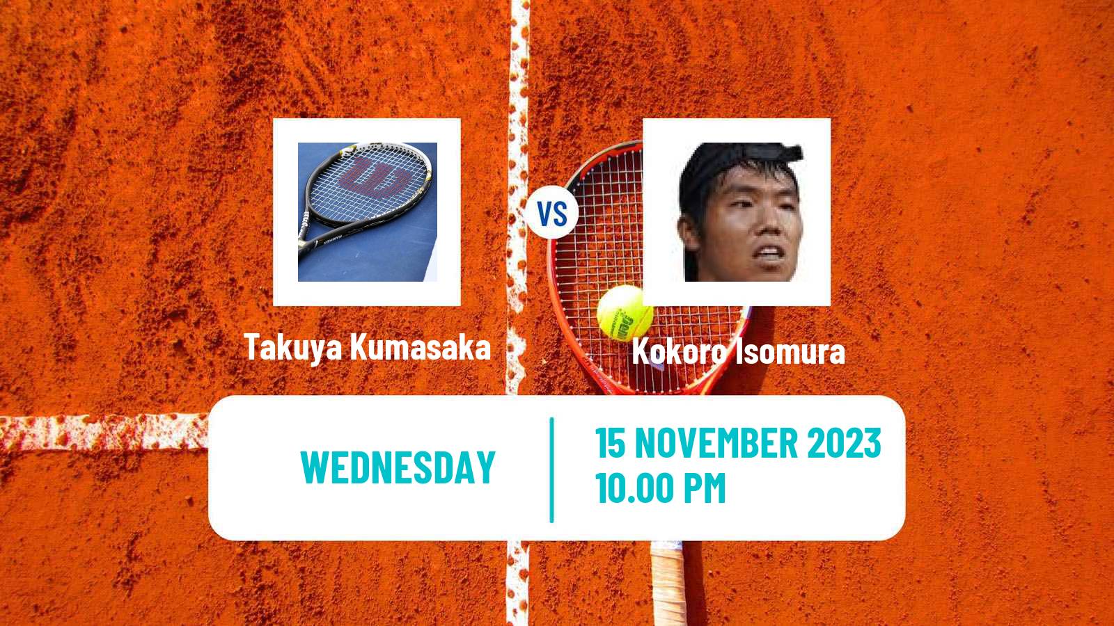 Tennis ITF M15 Kuching Men Takuya Kumasaka - Kokoro Isomura