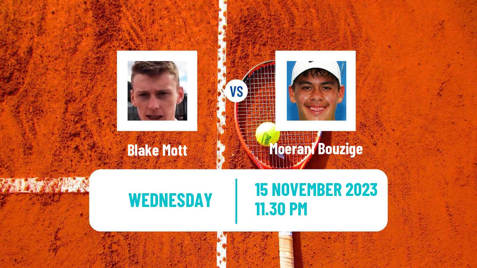 Tennis ITF M25 Hua Hin Men Blake Mott - Moerani Bouzige