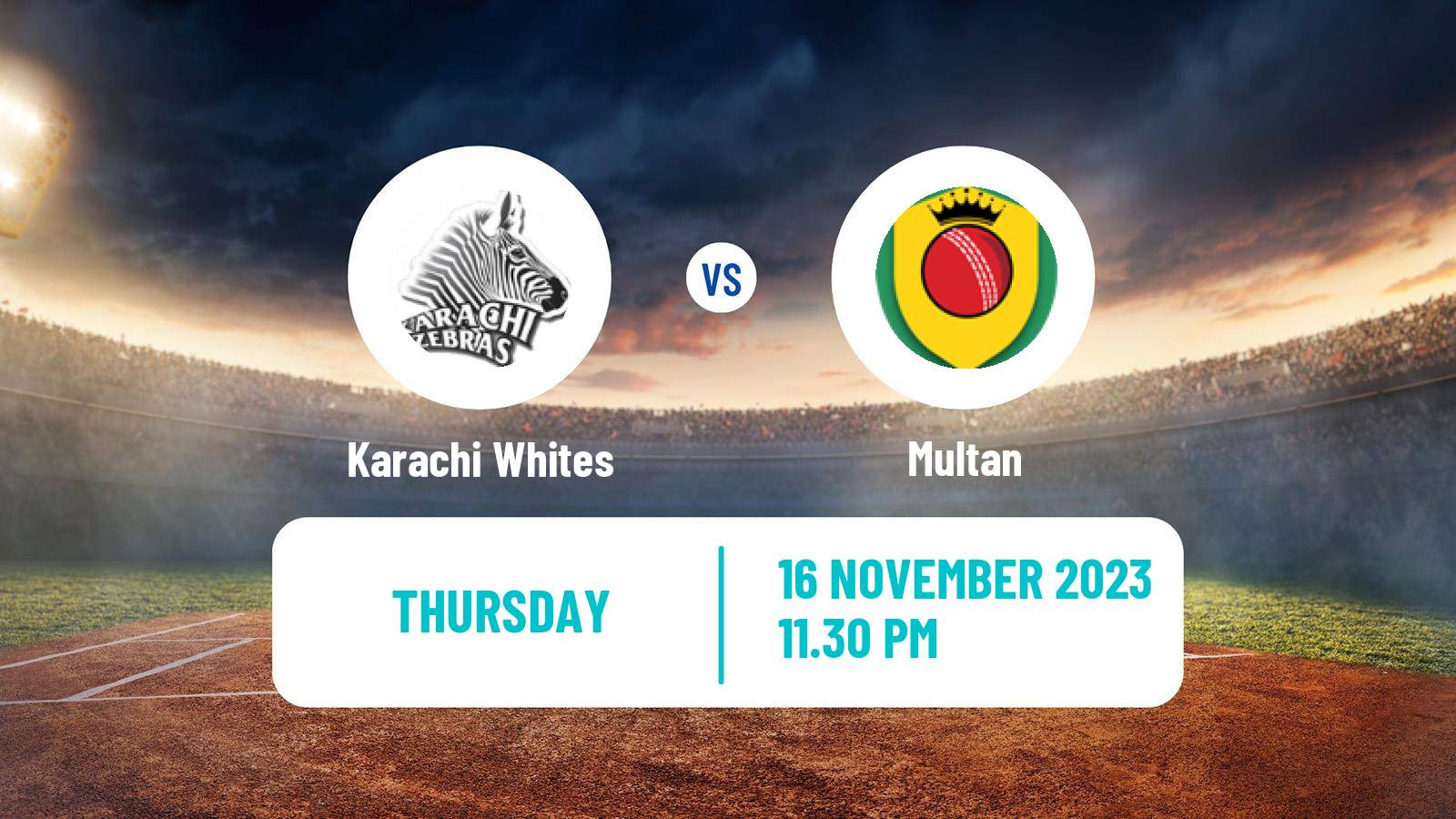 Cricket Pakistan One Day Cup Karachi Whites - Multan