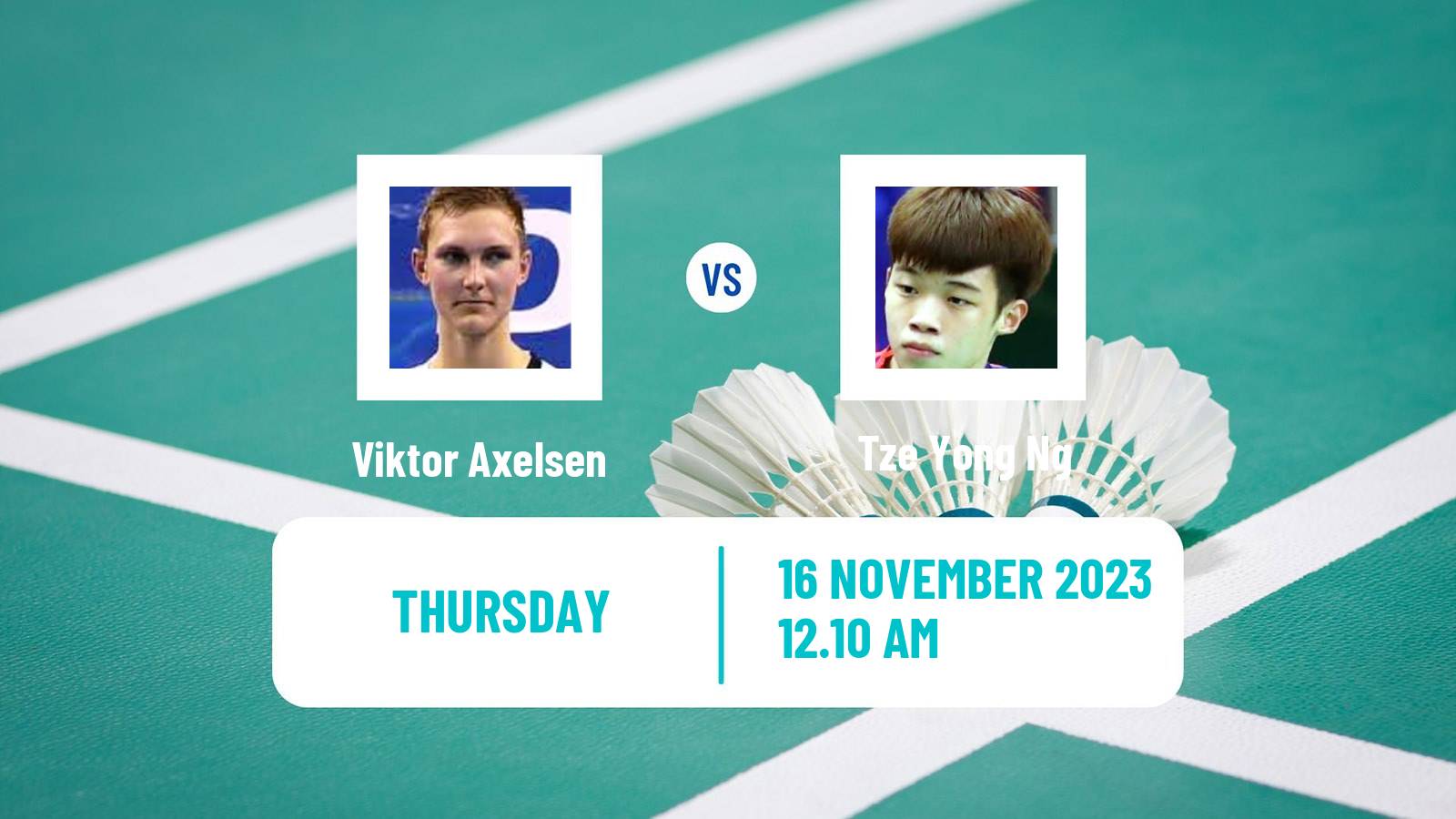 Badminton BWF World Tour Kumamoto Masters Men Viktor Axelsen - Tze Yong Ng