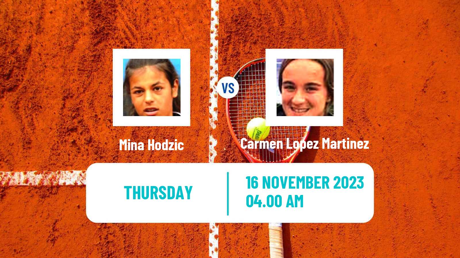 Tennis ITF W15 Nules Women Mina Hodzic - Carmen Lopez Martinez