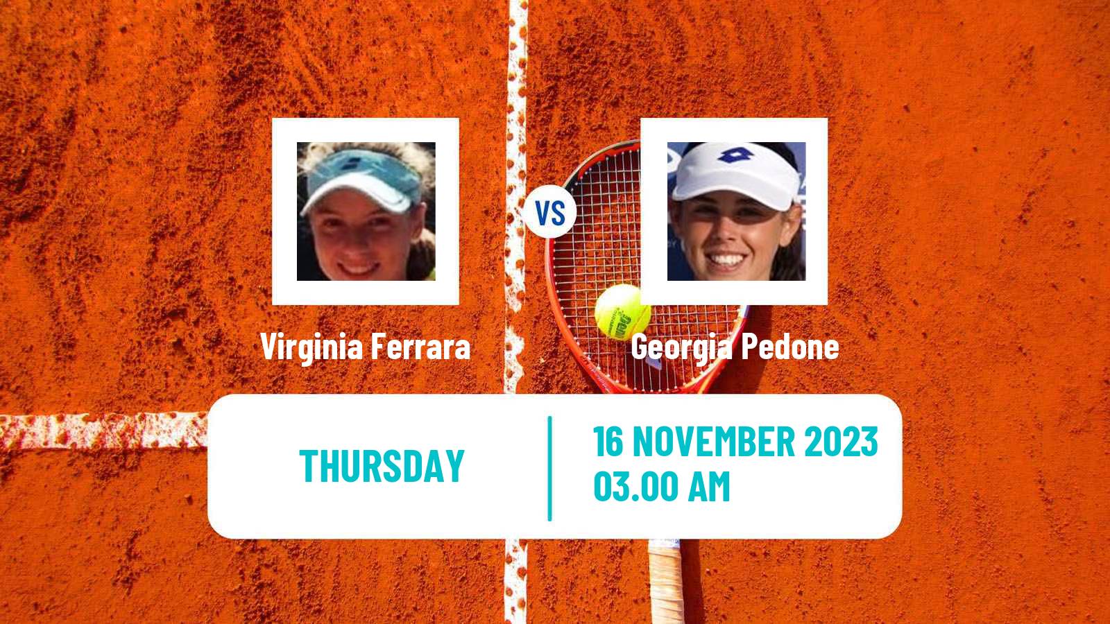 Tennis ITF W25 Solarino 3 Women Virginia Ferrara - Georgia Pedone