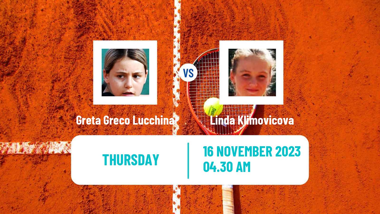 Tennis ITF W25 Solarino 3 Women Greta Greco Lucchina - Linda Klimovicova